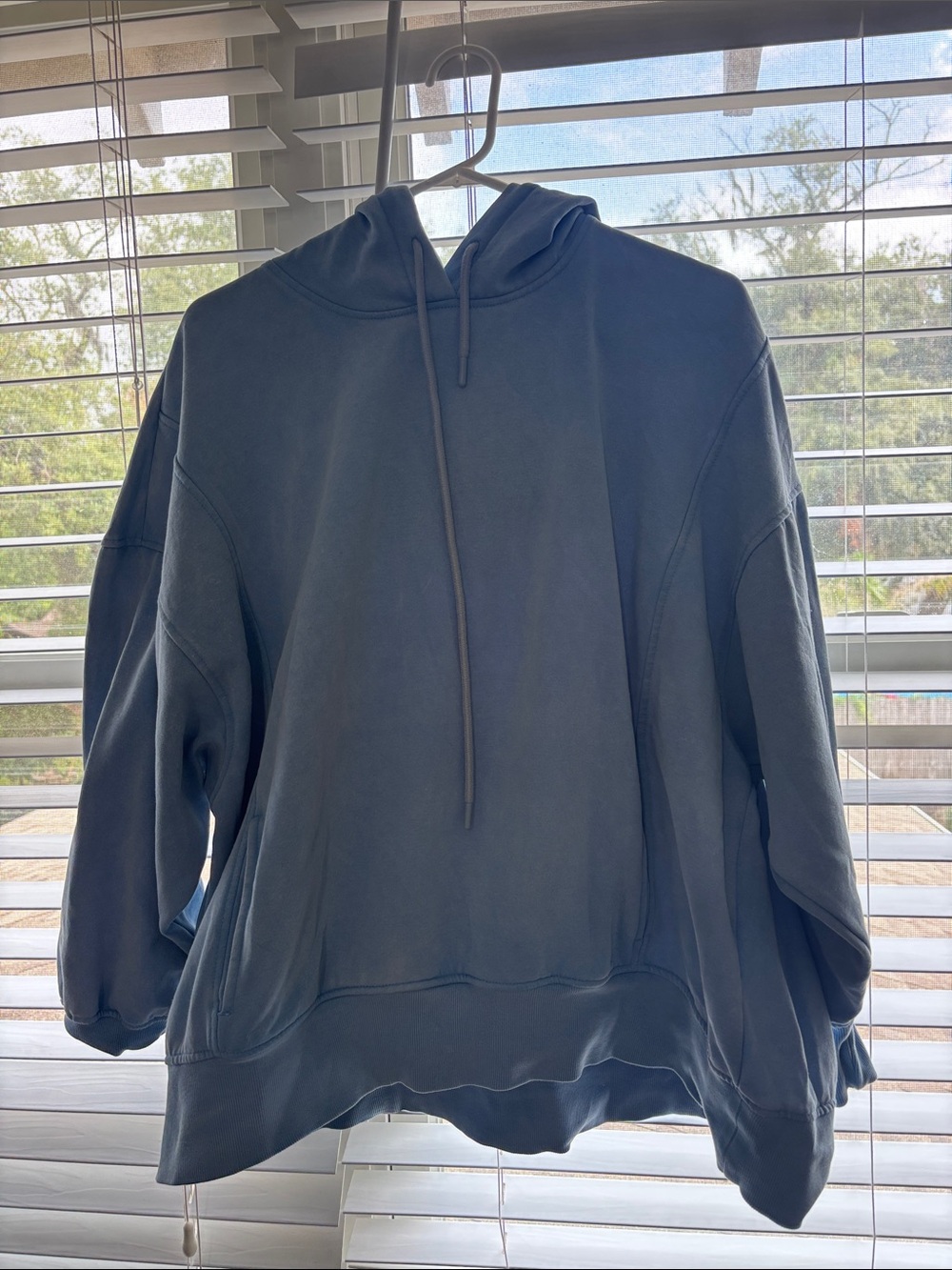 Washed Blue Men's Hooded Sweatshirt